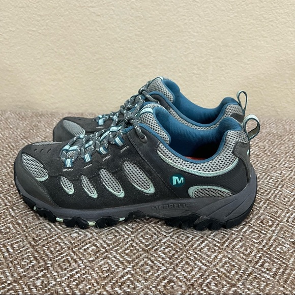 Merrell Women's Gray Granite eggshell Ridgepass Hiking Shoe Sz 9.5 Gorpcore EUC - Picture 2 of 8